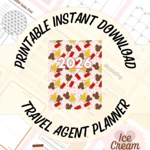 2026 Planner for Travel Agents | Printable | Instant Download | OG Ice Cream